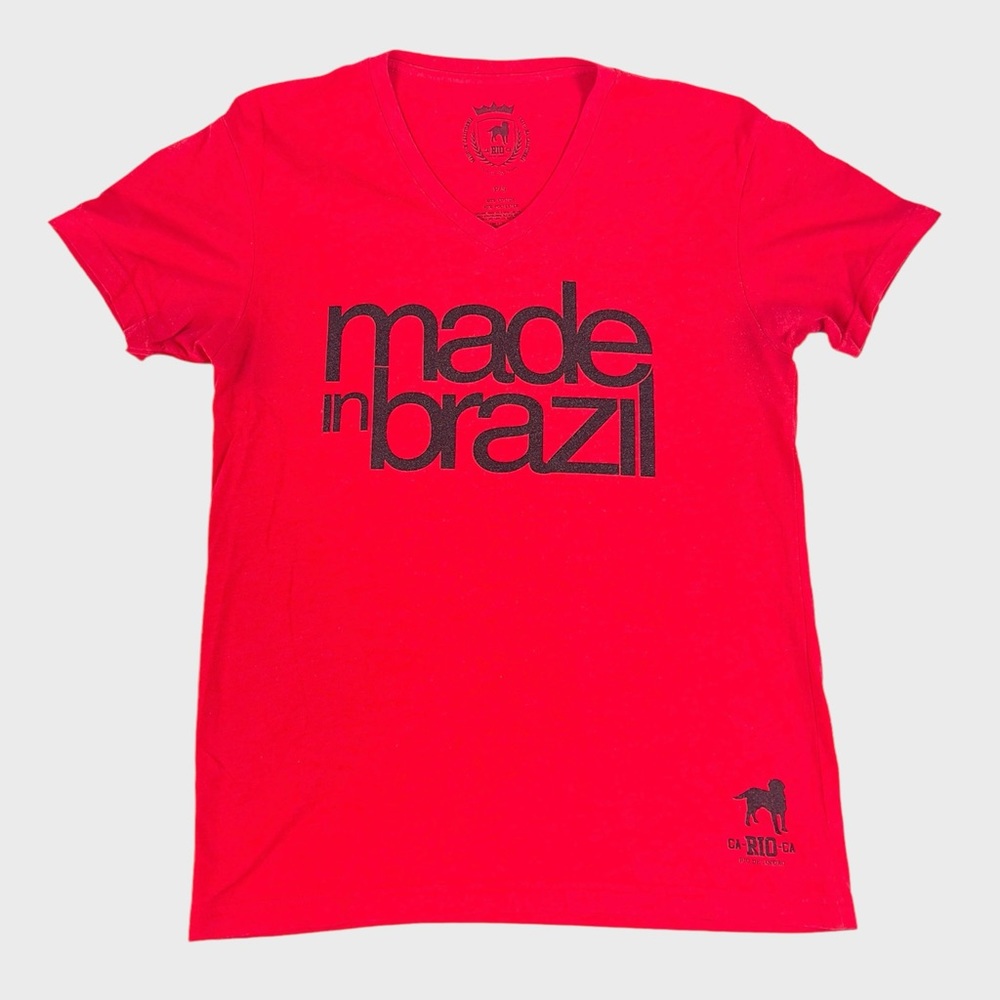 Ca-Rio-Ca Made In Brazil Printed Red T-Shirt - Picture 4 of 8